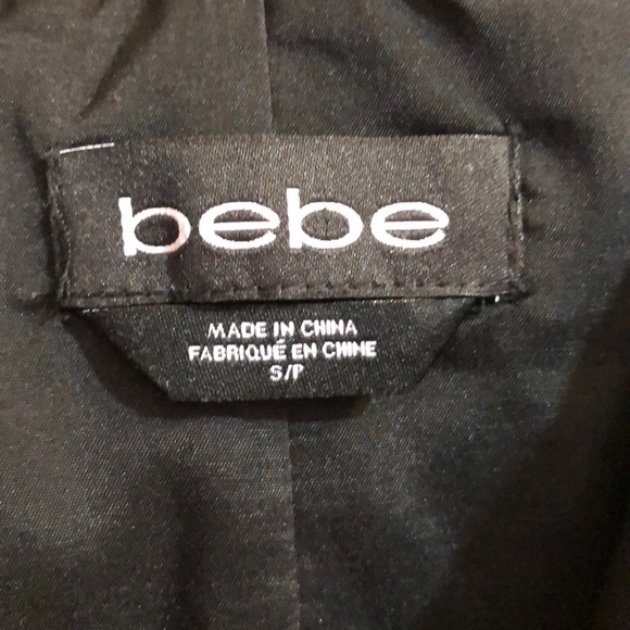 Bebe Black Trench Dress Small Petite - Picture 2 of 14